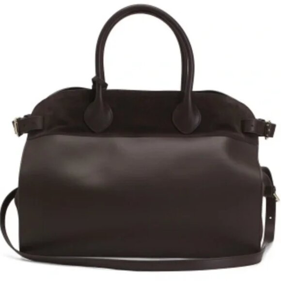 NWT ✅ Boldrini Selleria Italian Leather & Suede BROWN Satchel ✨ NWT, DUST BAG - Picture 1 of 15